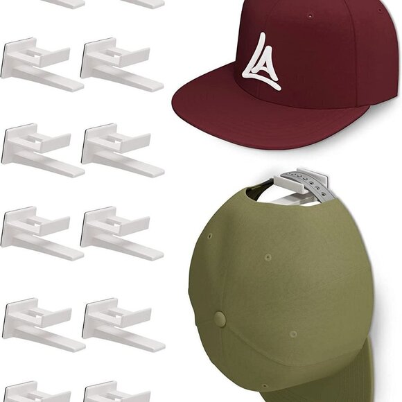 The Original Hat Hook  Display w/ Adhesives  - 12 pack - WHITE BRAND NEW - Picture 2 of 7